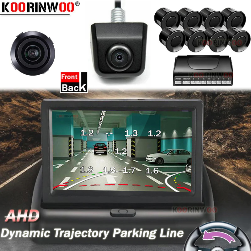 Car Parking Sensor 8 Sensor Front Rear - Kit de Sensores de Estacionamento Koorinwoo