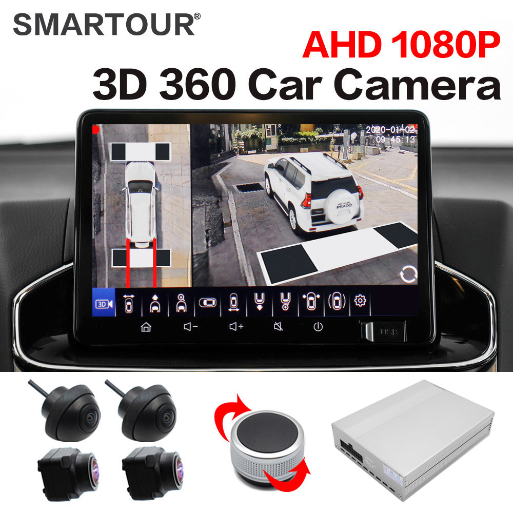 360 Degree Bird View Car Camera System - SMARTOUR Câmera 3D 1080P com Visão