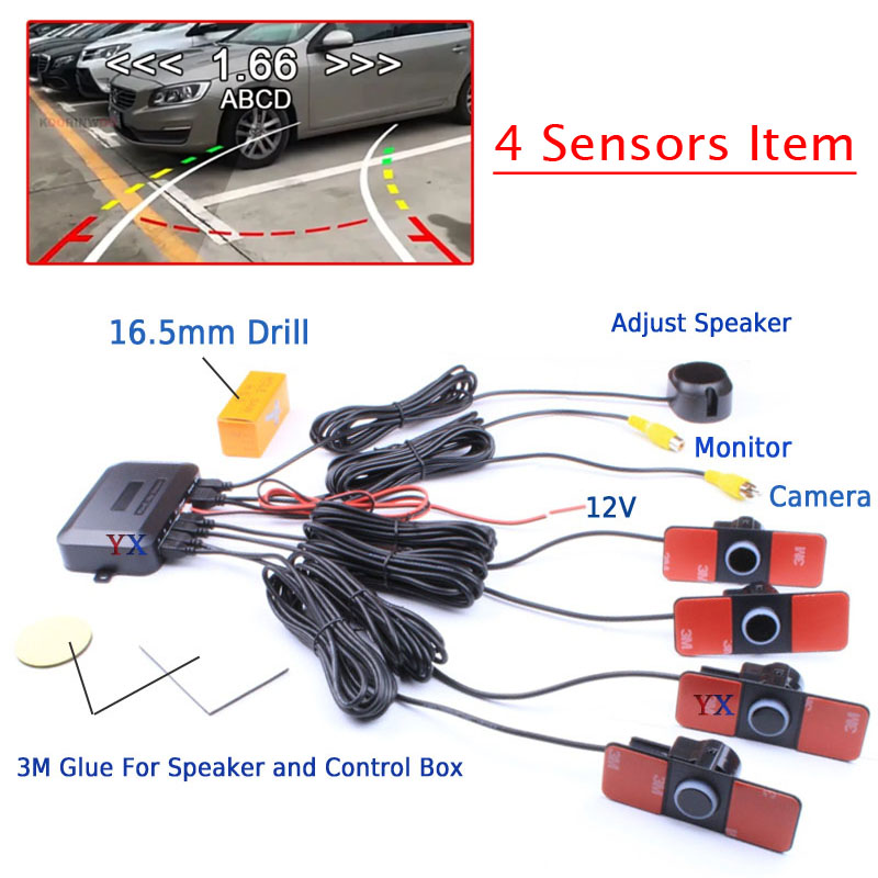 Koorinwoo-Sensores de estacion - Car Parking Sensor 8 Sensor Front Rear avaliação e preço