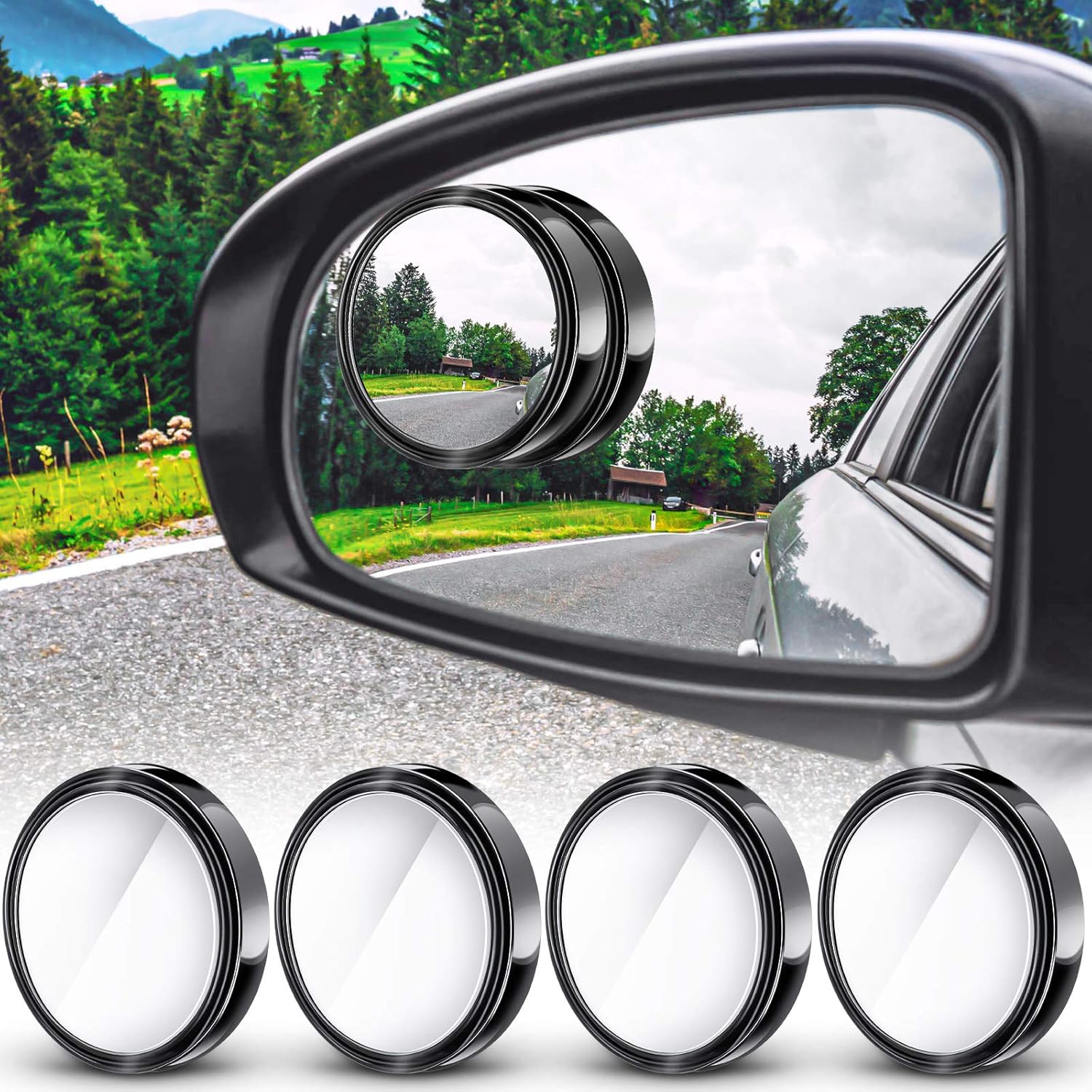2 pçs quadro redondo convexo e - Blind Spot Mirror Wide Angle Convex 2Pcs avaliação e preço