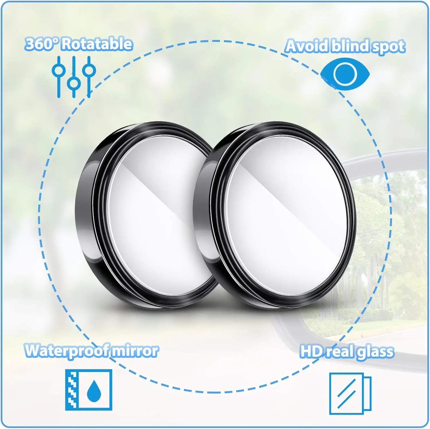 2 pçs quadro redondo convexo e - Blind Spot Mirror Wide Angle Convex 2Pcs avaliação e preço