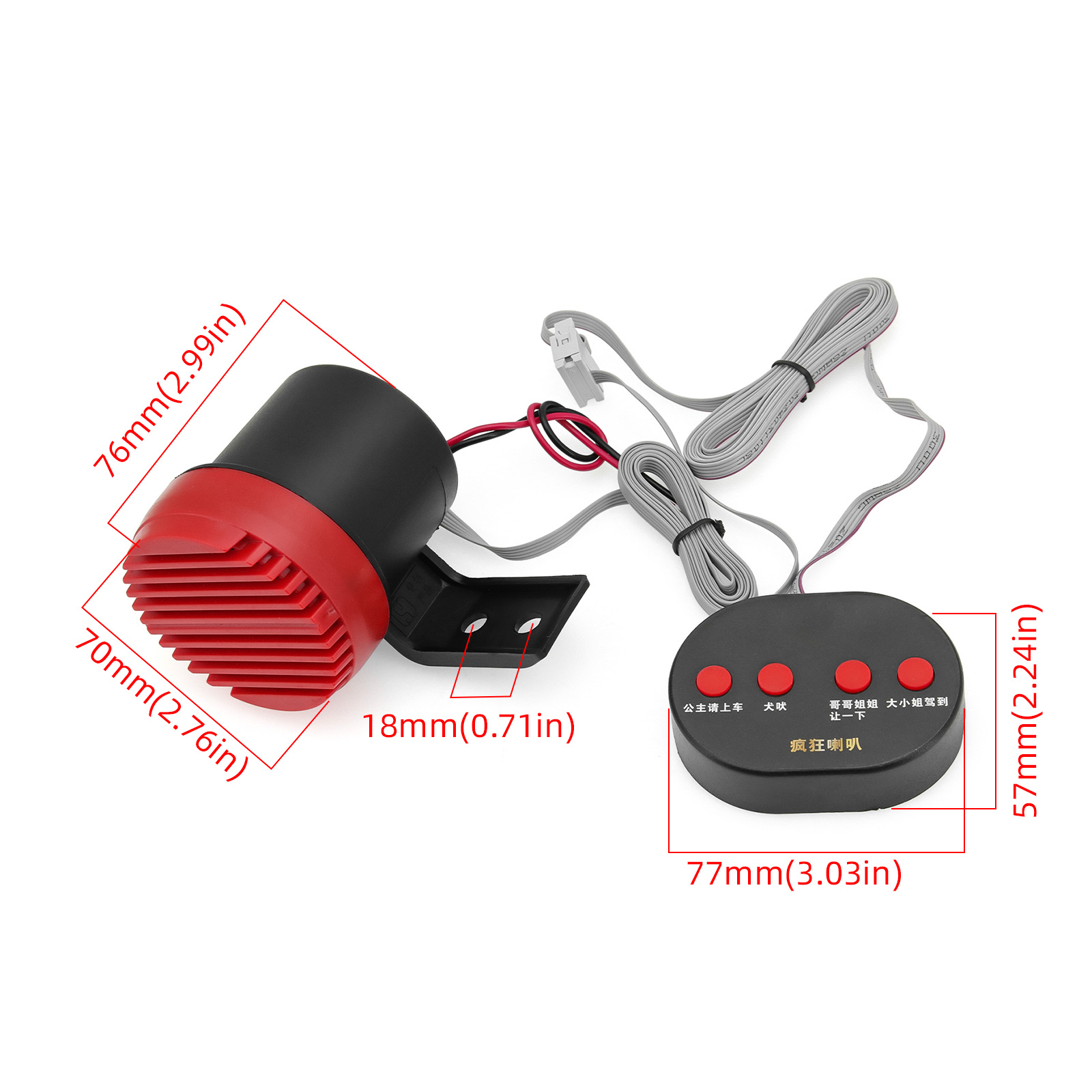 Alarme de Ré Automotivo 12V 24 - Car Warning Buzzer Alarm Speaker Beeper avaliação e preço