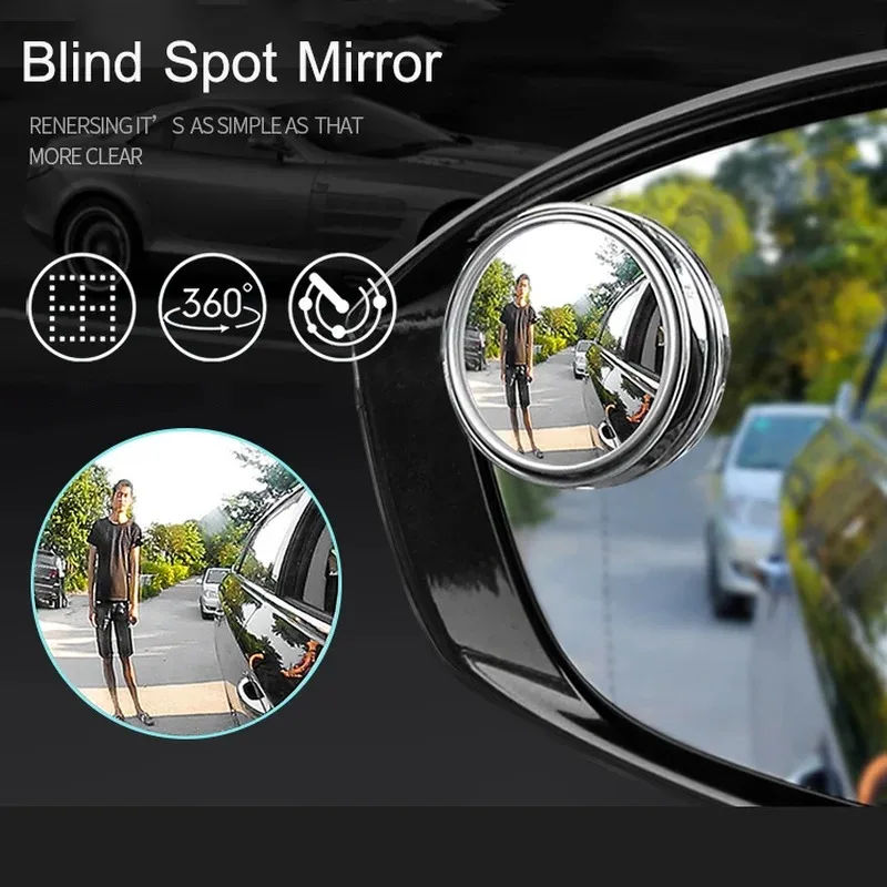 2 pçs 360 graus ajustável espe - Blind Spot Mirror Wide Angle Convex 2Pcs avaliação e preço