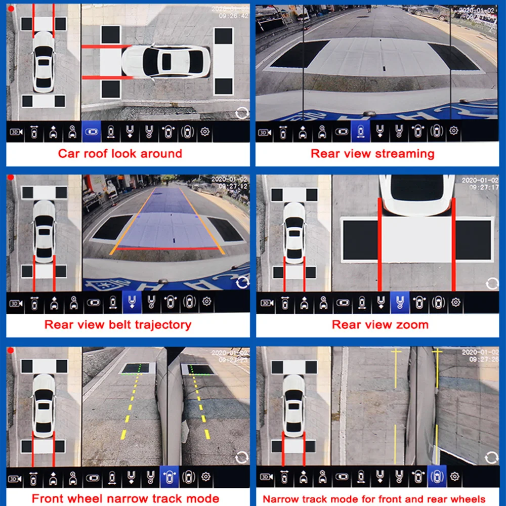 SMARTOUR Câmera 3D 1080P com V - 360 Degree Bird View Car Camera System avaliação e preço