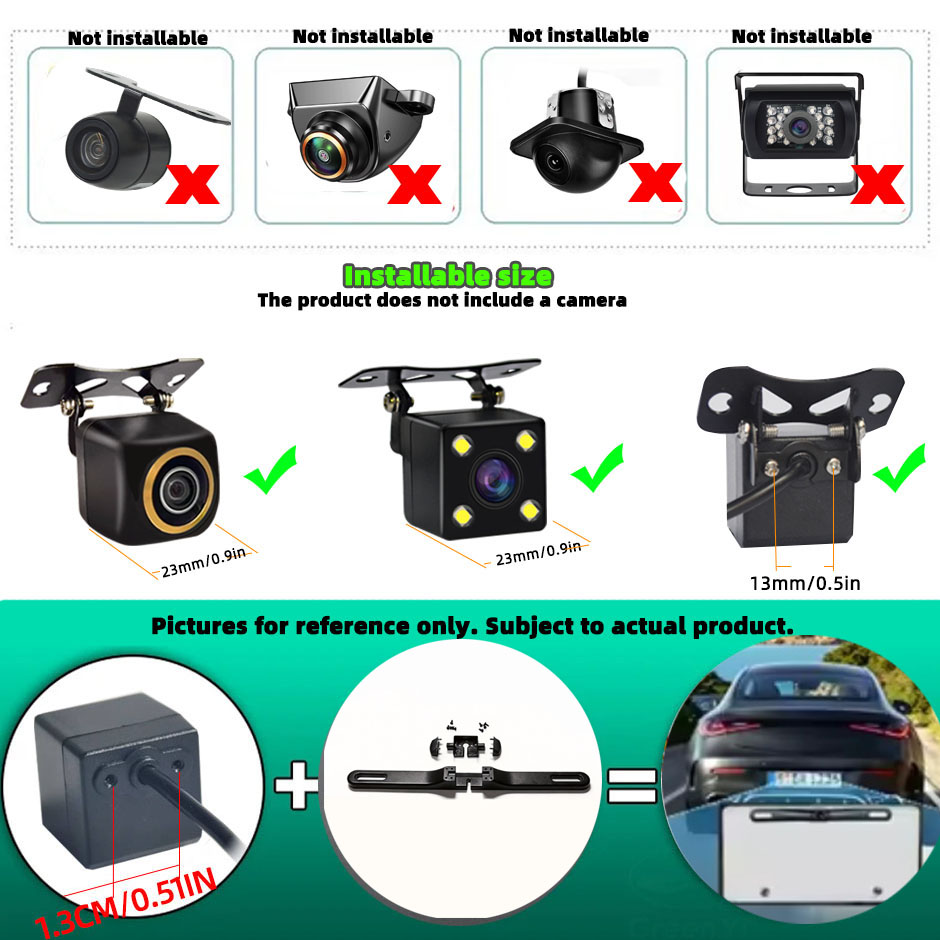 Câmera de Ré com Suporte para  - License Plate Backup Camera Frame Mount avaliação e preço