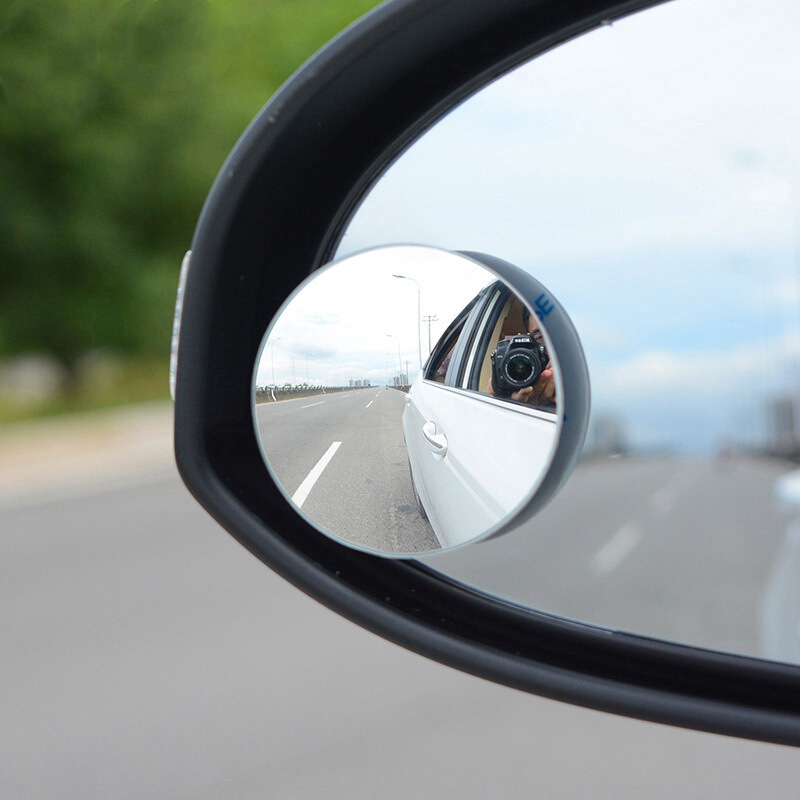 1/2 unidades sem aro 360 °   E - Blind Spot Mirror Wide Angle Convex 2Pcs avaliação e preço
