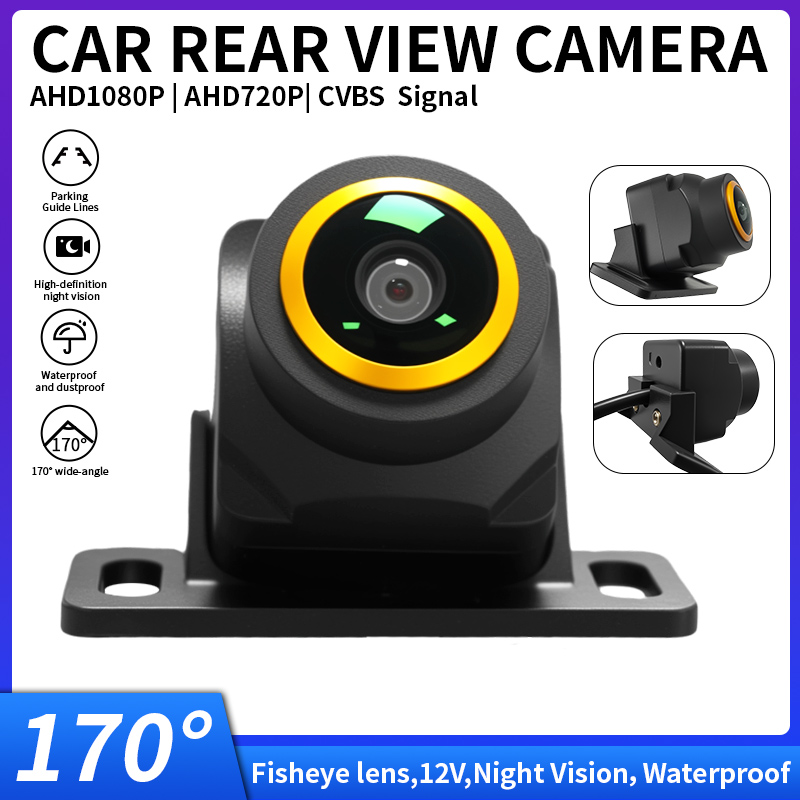 170 °   Câmera de Ré para Carr - 360 Degree Bird View Car Camera System avaliação e preço