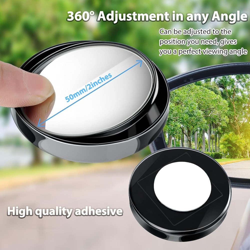 2 Peças Espelho Convexo Auxili - Blind Spot Mirror Wide Angle Convex 2Pcs avaliação e preço