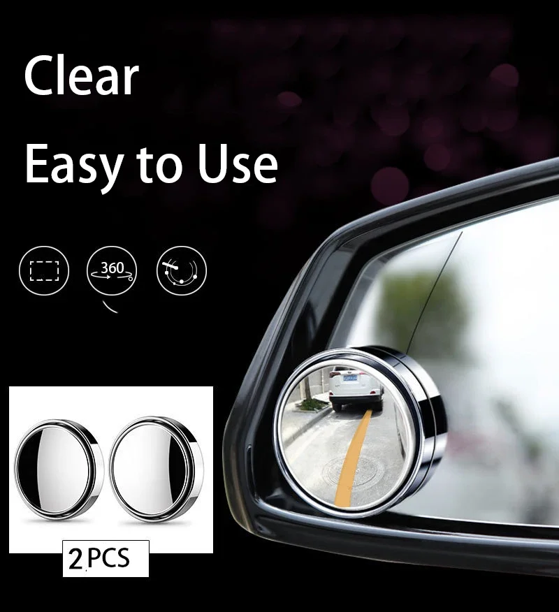 2 Espelhos Redondos para Ponto - Blind Spot Mirror Wide Angle Convex 2Pcs avaliação e preço